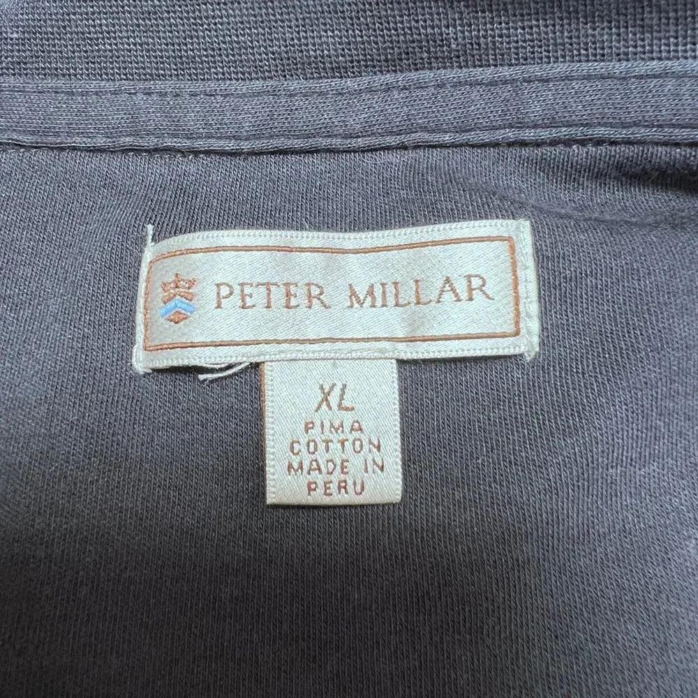 Peter Millar 1/4 Zip Pima Cotton Golf Vest SIZE XL Navy Pullover Peru